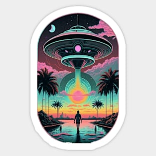 UFO Disclosure UAP Miami Flying Saucer Aliens in Miami Ufology Disclosure ET Believer. Sticker